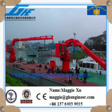 knuckle boom hydraulic electric Jib shipyard deck marine ship crane